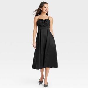 Elegant Black Midi Dress